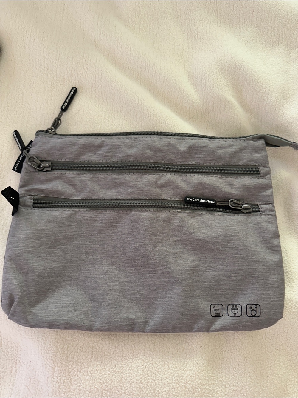 The Container Store Gray Toiletry Organizer Pouch